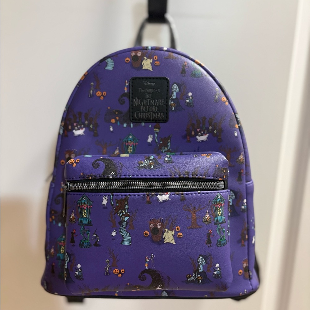 NWT Disney Nightmare Before Christmas Purple Mini Backpack Hot Topic Jack Sally